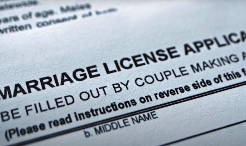 verify the marriage license